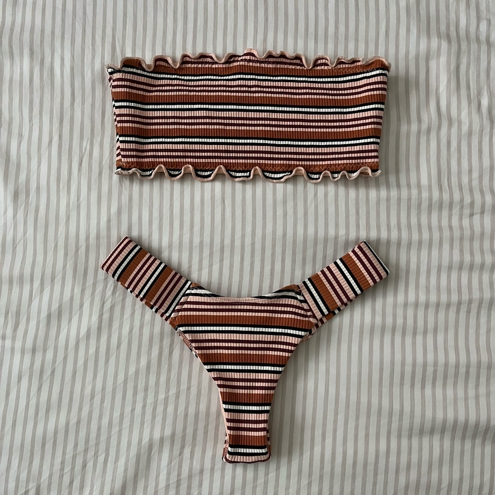 Montce Swim Donna Rib Top & Bottom Bikini Set